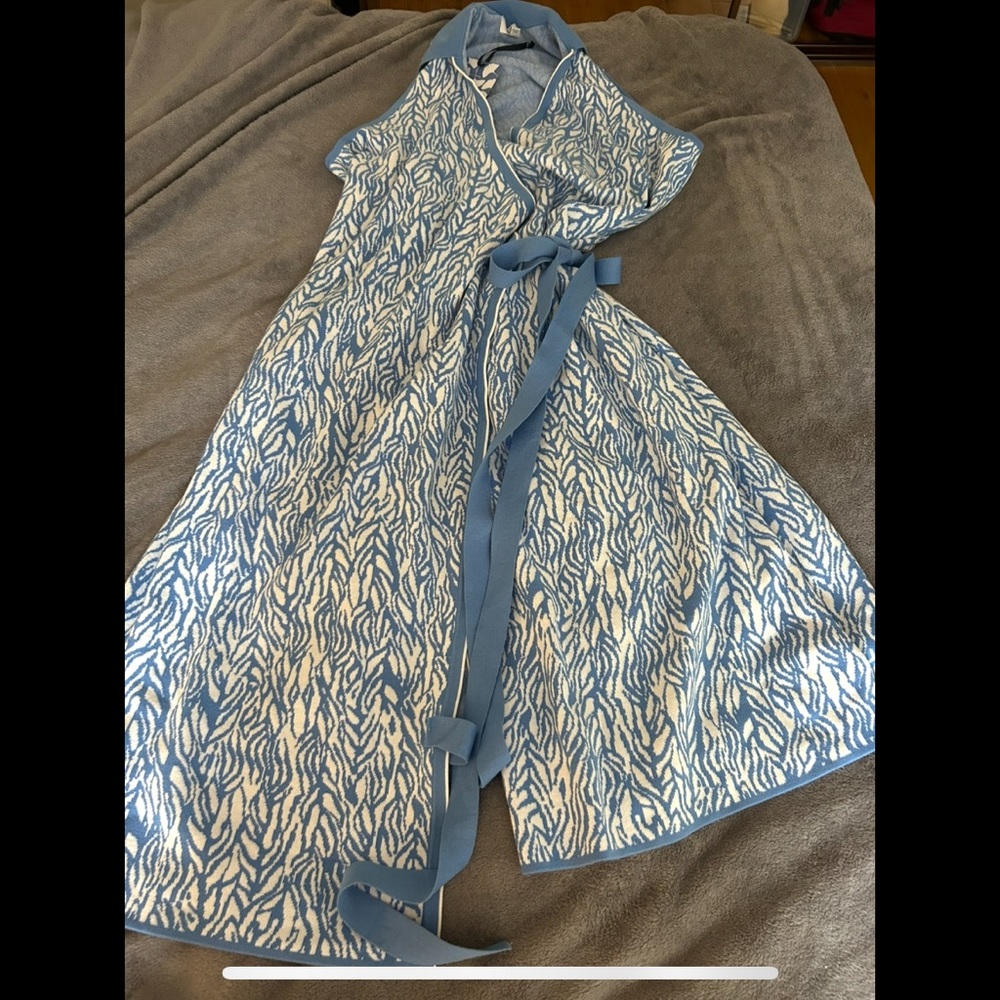 Diane Von Furstenberg for Target Blue and White Wrap Dress